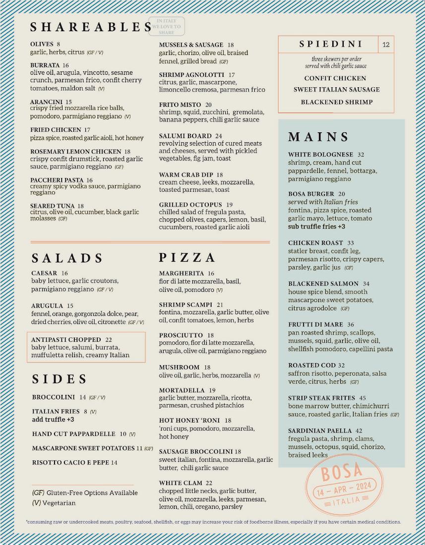 BOSA Coastal Italian